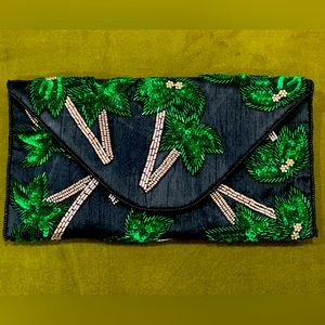 FROM SAINT XAVIER silk and sequin purse